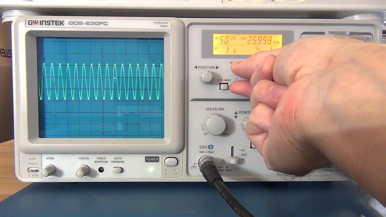 Intro, Review and Tutorial of Analog Oscilloscopes  Pt 1 - GW Instek GOS-630FC