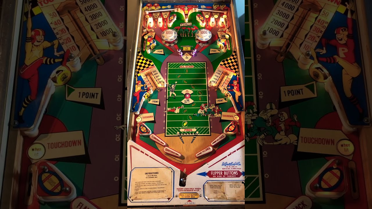 1973 Gottlieb Pro Football gameplay