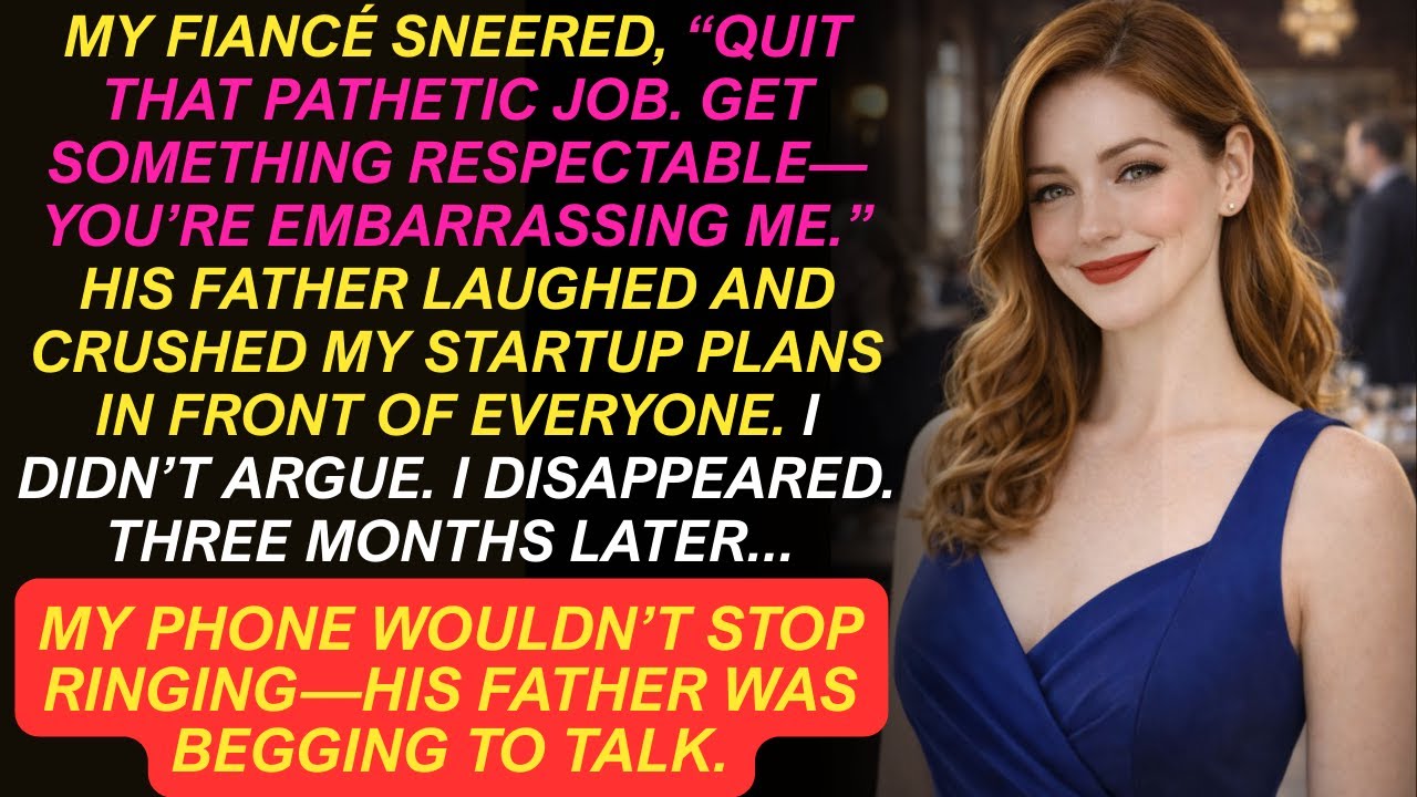 My fiancé sneered: “Quit that job and find something ‘respectable’—you’re embarrassing me.”