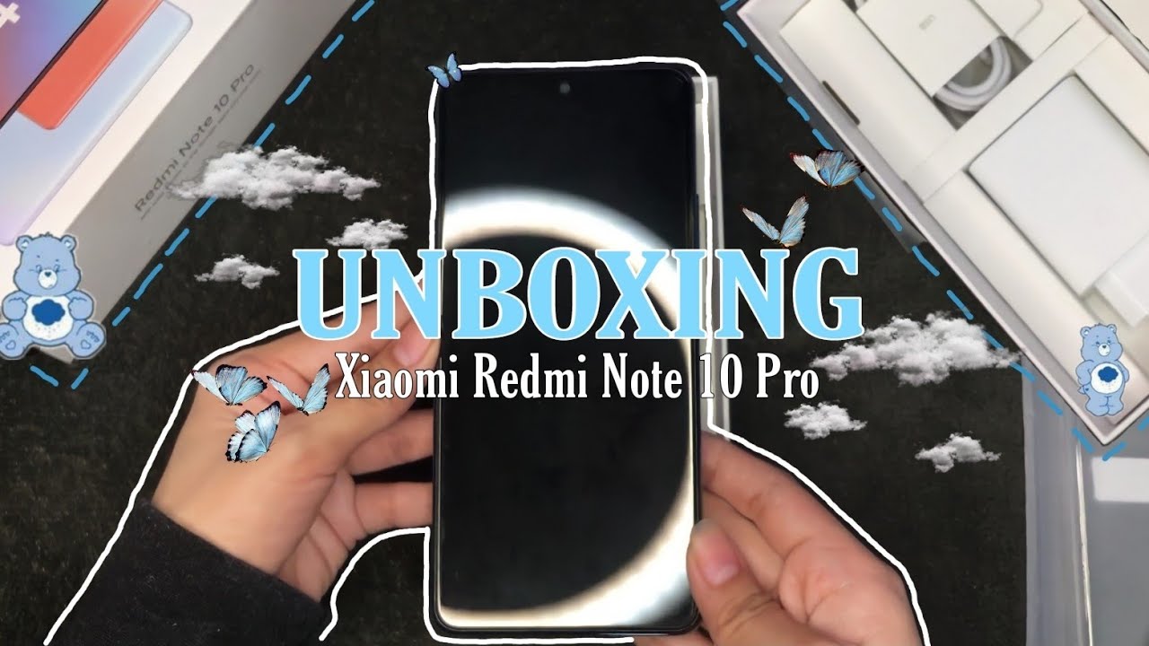 Redmi Note 10 Pro Aesthetic Unboxing 💙 + Set Up | Glacier Blue 🌊