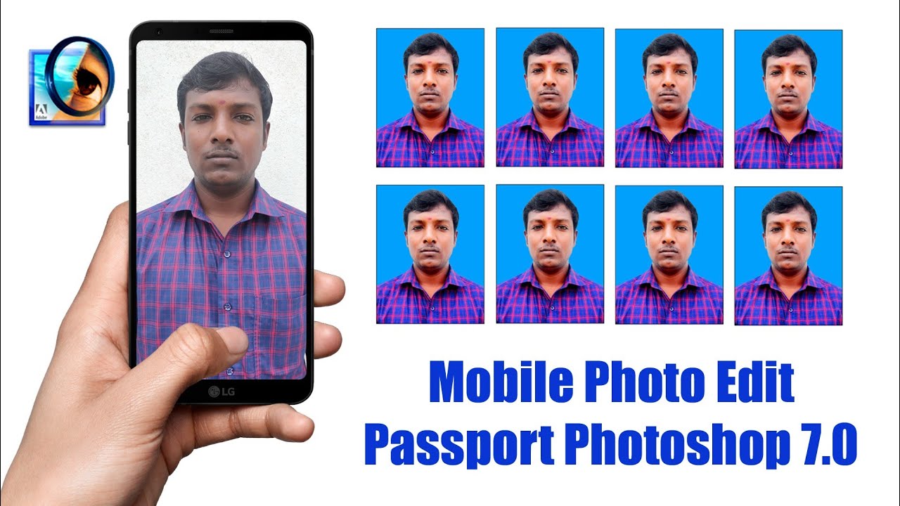 Mobile photo change passport size photo Photoshop 7.0 Tamil - இந்திரா புகைப்பட கலைக்கூடம்