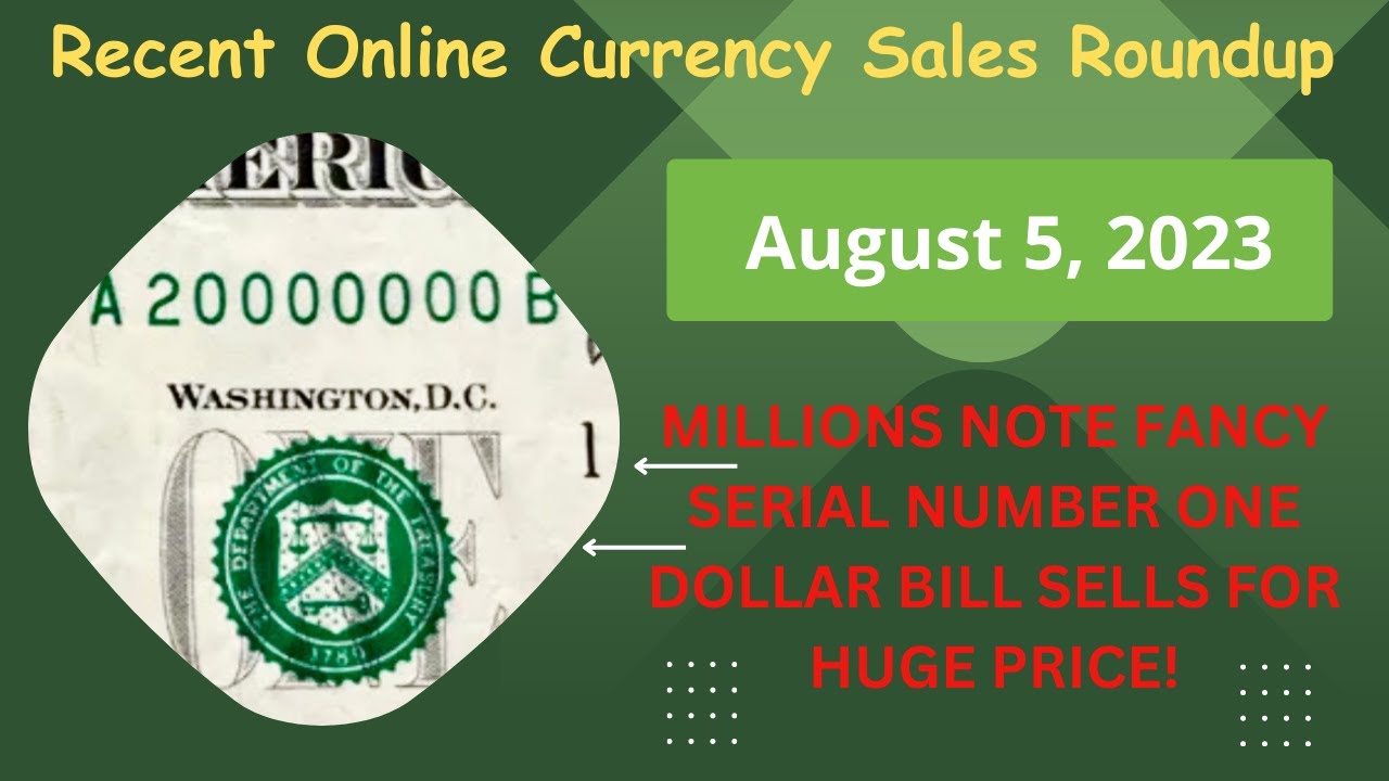 💴 RIDICULOUS PRICES Realized on eBay For Fancy Serial Number Dollars! YOU May Have Some!!!