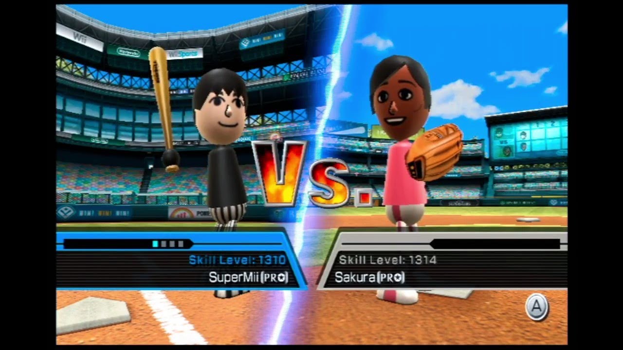 Wii Sports - Baseball - SuperMii vs Sakura