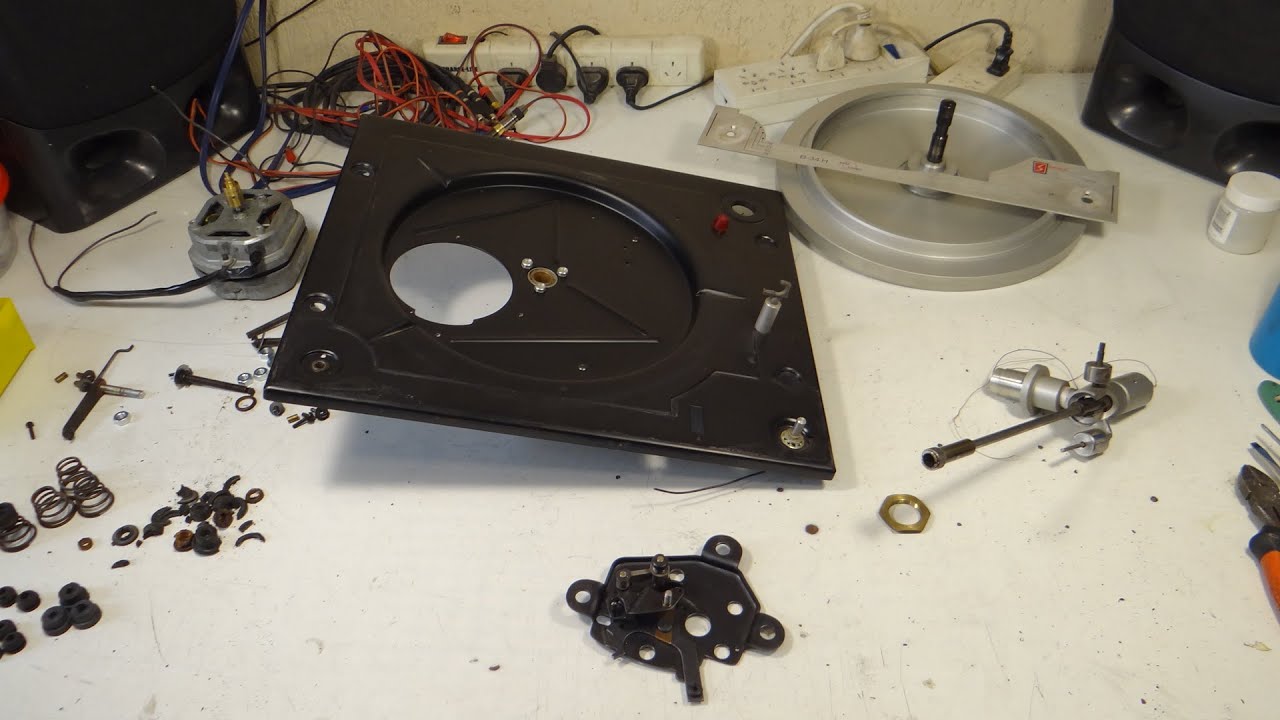 BANDEJA GIRADISCOS TORNAMESA TURNTABLE SINCRON B-34H ARGENTINA 1973 RESTAURACION P2/3