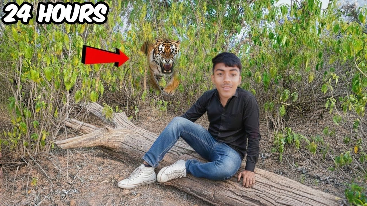 24 Hours In Jungle Challenge- Will I Survive? ☠️