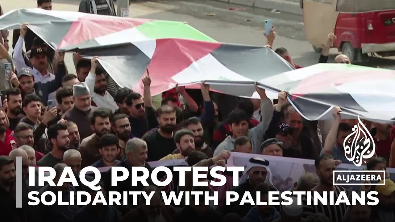 Iraq protest: Hundreds march in solidarity with Palestinians