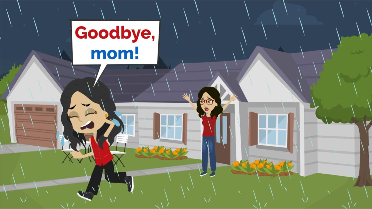 Nora RUNS AWAY! | Easy English conversation practice | Nora English