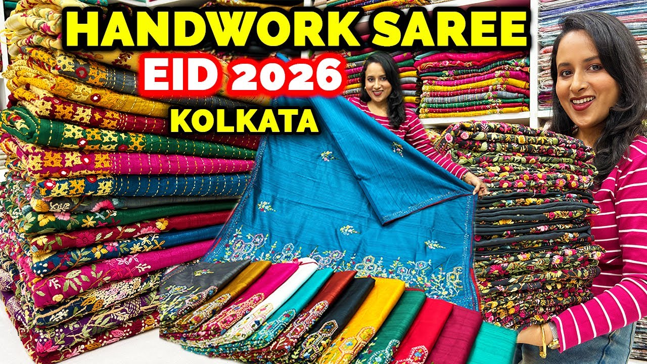 Bullion Work Pure Handwork Saree Manufacturer and Wholesaler in Kolkata | French Knot Parsi Work
