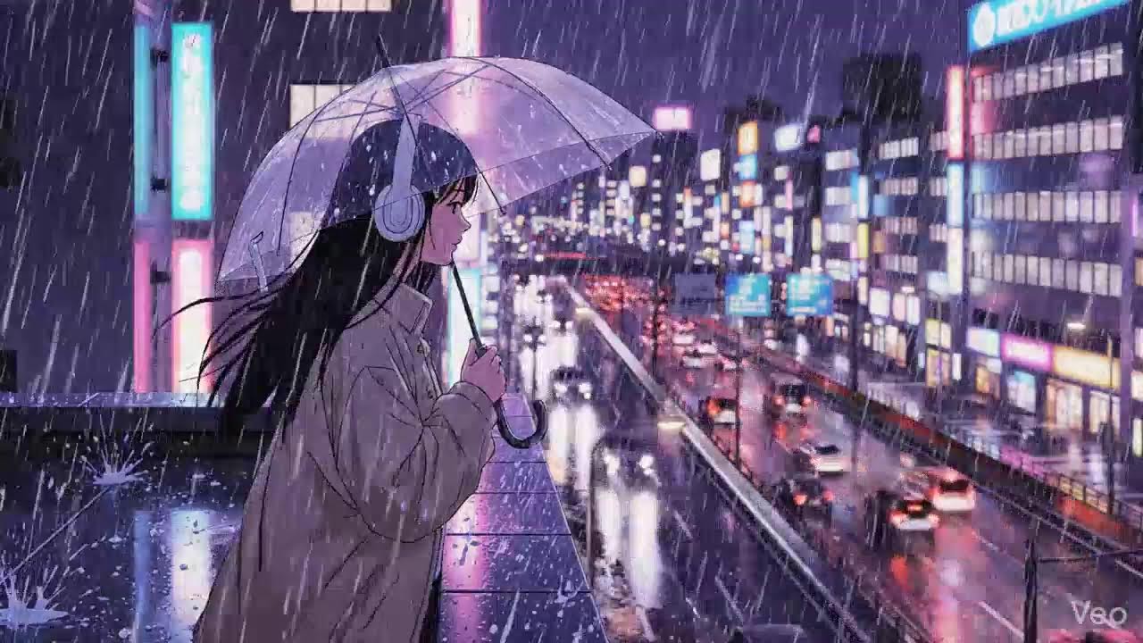 Neon City Rain 🌧️ Lofi Beats for Relaxing Nights