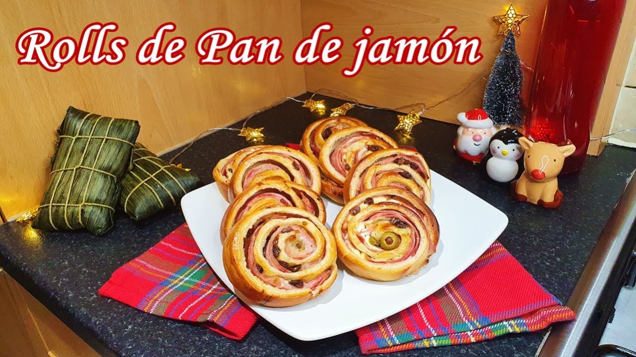 Como hacer ROLLS DE PAN DE JAMÓN | CON o SIN QUESO CREMA | PASO A PASO 👩🏽‍🍳🎄