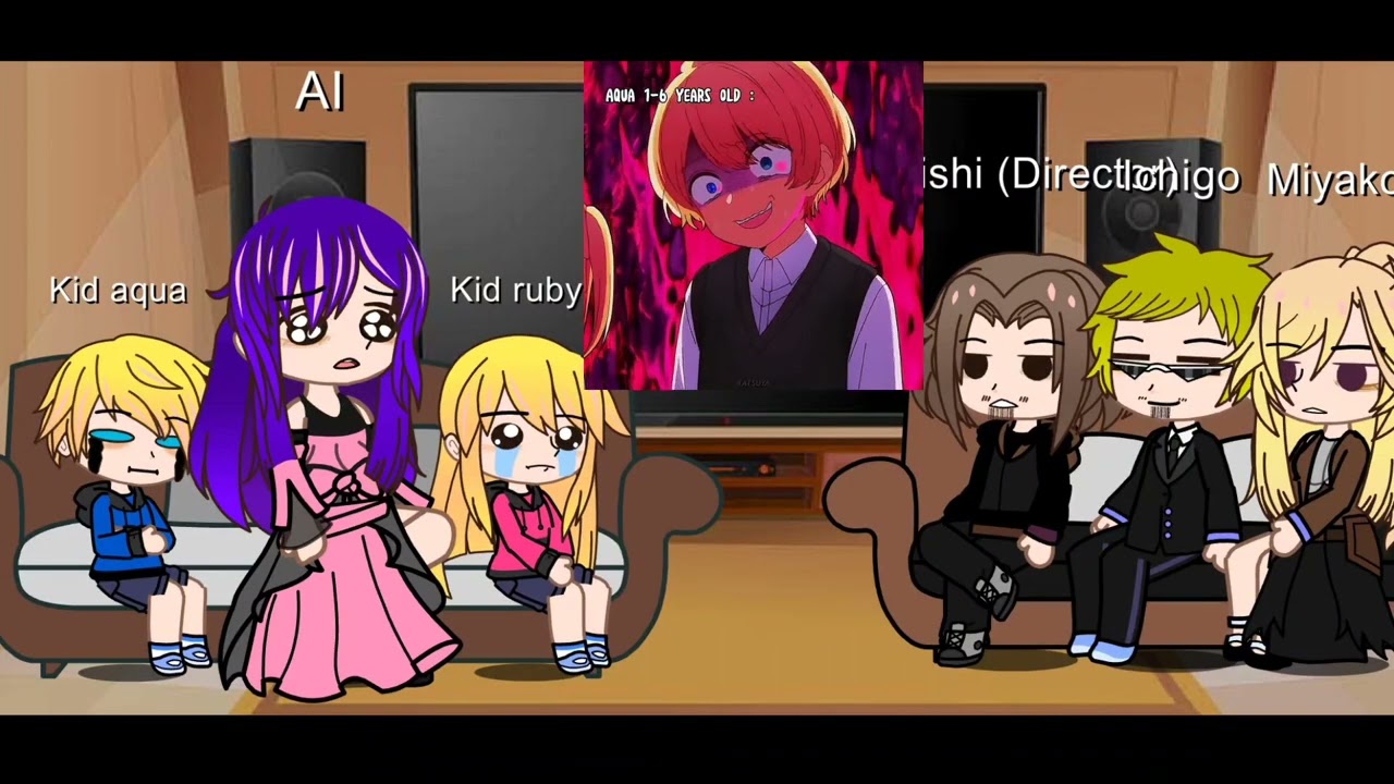 Oshi no ko react to future| My first video| I'm uploading on my birthday 💓✨ #gacha #reaction