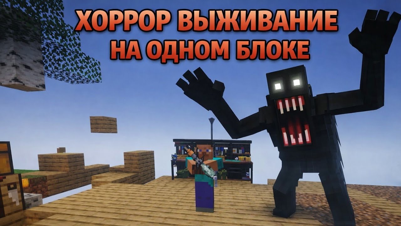 Выживание на одном блоке хоррор Майнкрафт #minecraft #майнкрафт #game #майн 