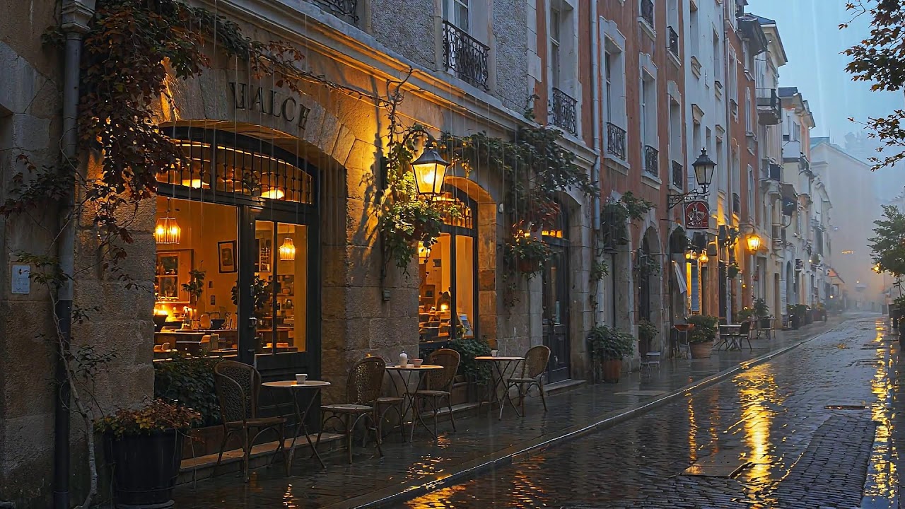 ☕ LIVE Rainy Jazz – Soft Coffee Shop Music for Work, Relax & Sleep | 24/7 Instrumental Stream