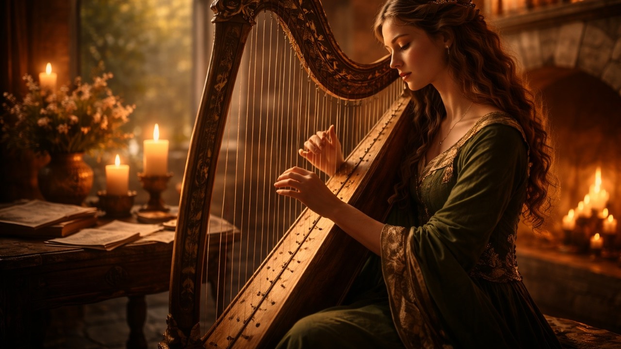Ancient Harp & Flute | Peaceful Medieval Ambient Music