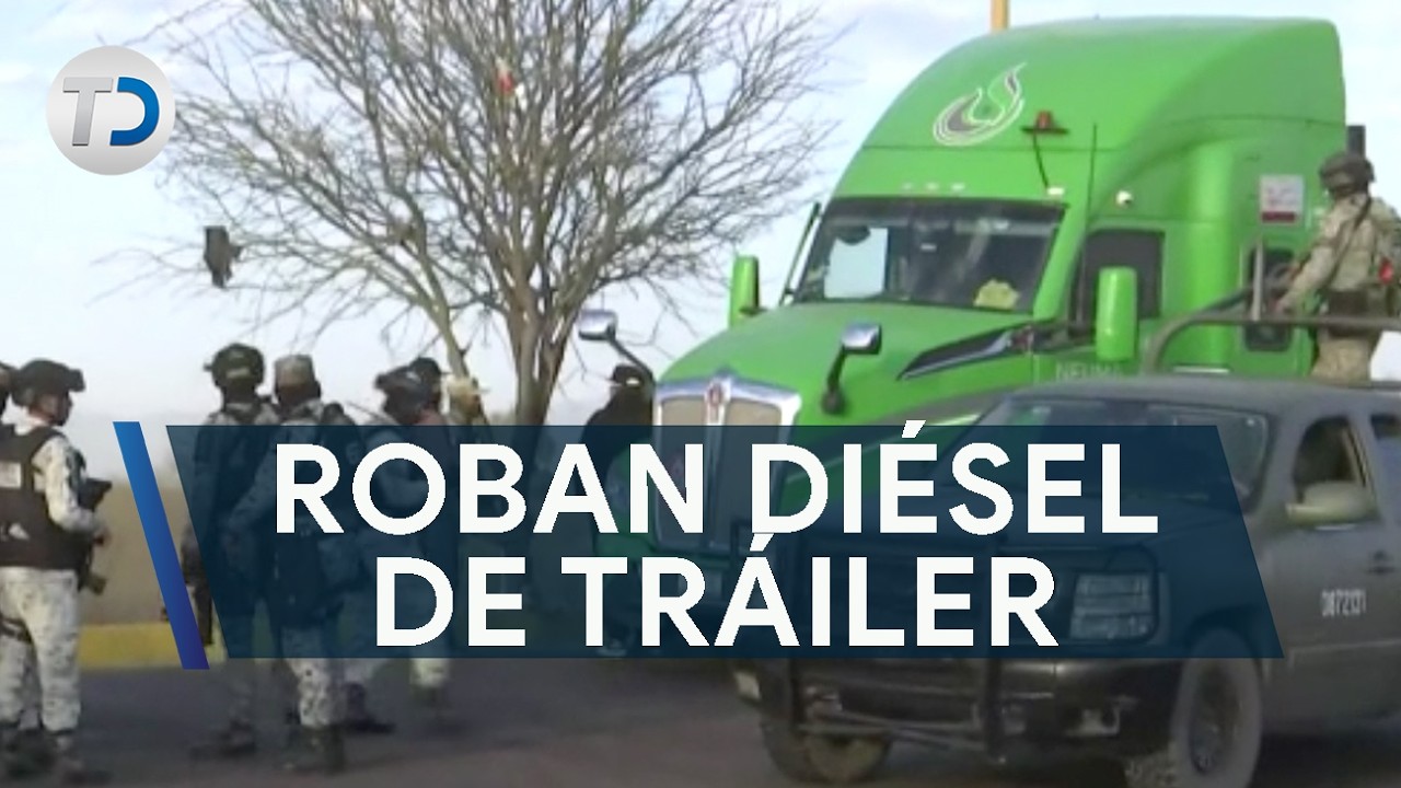 Ladrones roban dos tanques de diésel de tráiler; agredieron a chofer
