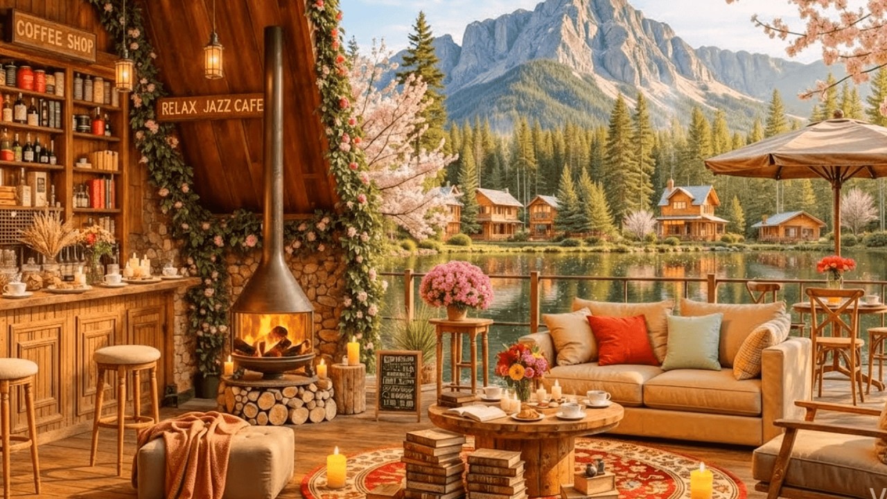 Morning Coffee Jazz ☕ Calm Spring Ambience for Study, Work & Relax