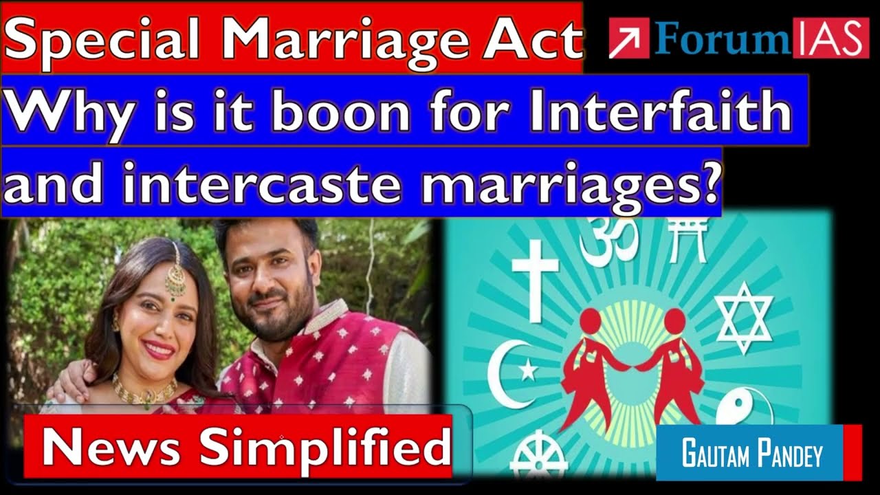 Special Marriage Act: Why it benefits Interfaith & intercaste marriages?|Forum IAS |News Simplified|
