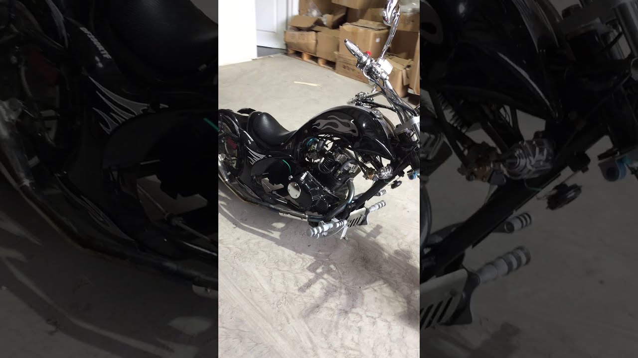 250CC VILLAIN CHOPPER WALK AROUND STREET LEGAL MINI CHOPPER DF250RTF | BELMONTE BIKES - 855-912-5552