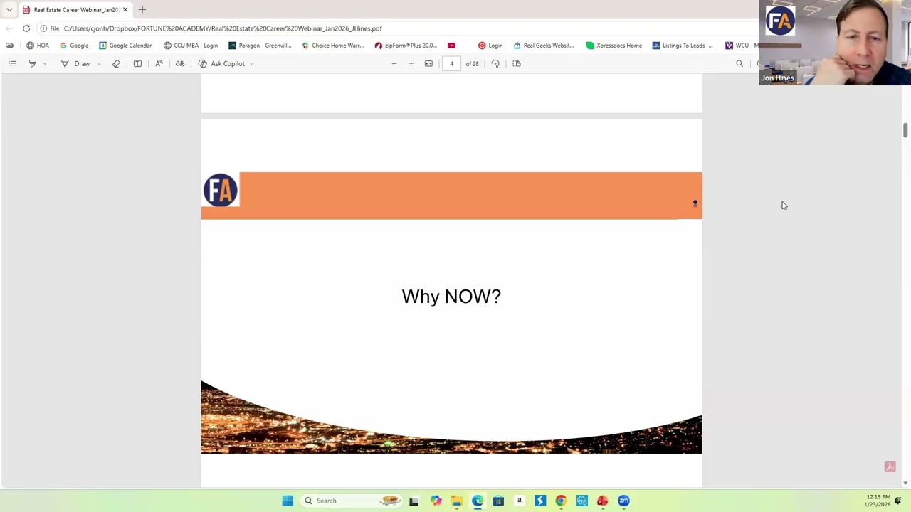 Real Estate Career Webinar with Jon Hines