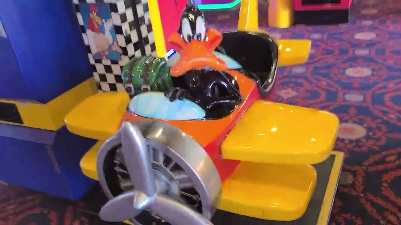 Memopark Looney Toons Daffy Duck's Airplane Coin Operated Kiddie ride