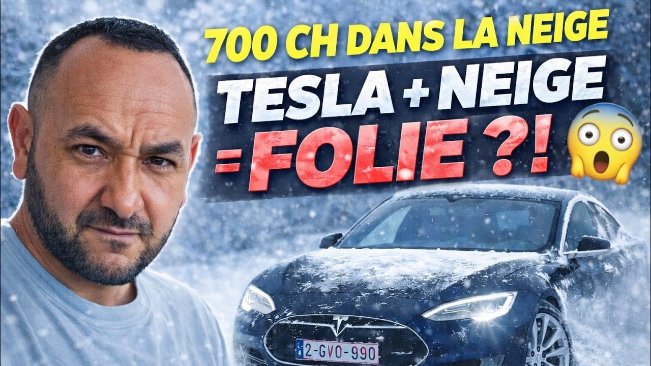 700 CHEVAUX DANS LA NEIGE ❄️ La Tesla tient-elle vraiment ?