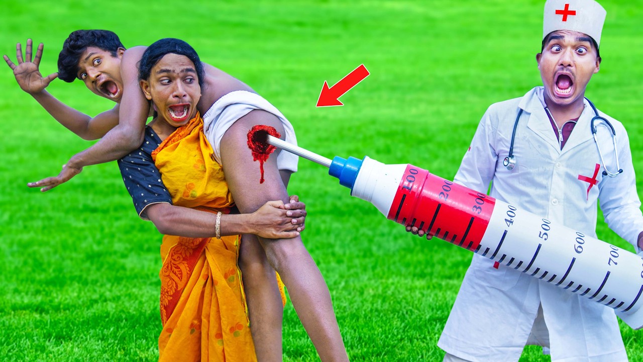 Funniest Fun New Trending Comedy Video 2025 Doctor Injection Wala Comedy Video Ep-178 By Village