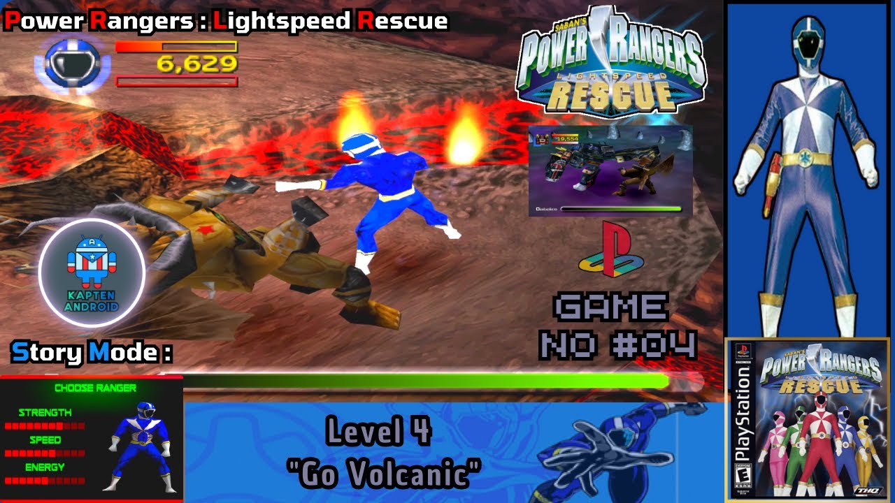 Power Rangers Lightspeed Rescue PS1 - Level 4: Go Volcanic