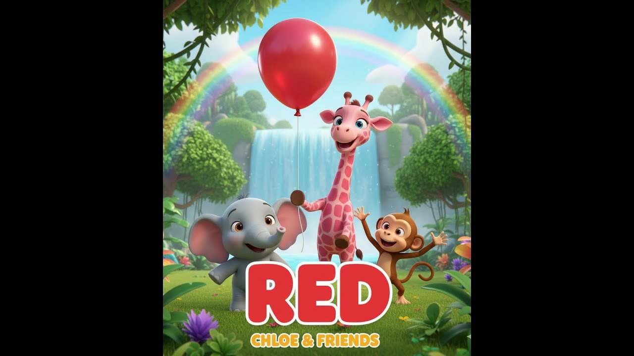 Learn Colors: RED 🔴 | Chloe & Friends | 3D Animal Animation for Kids