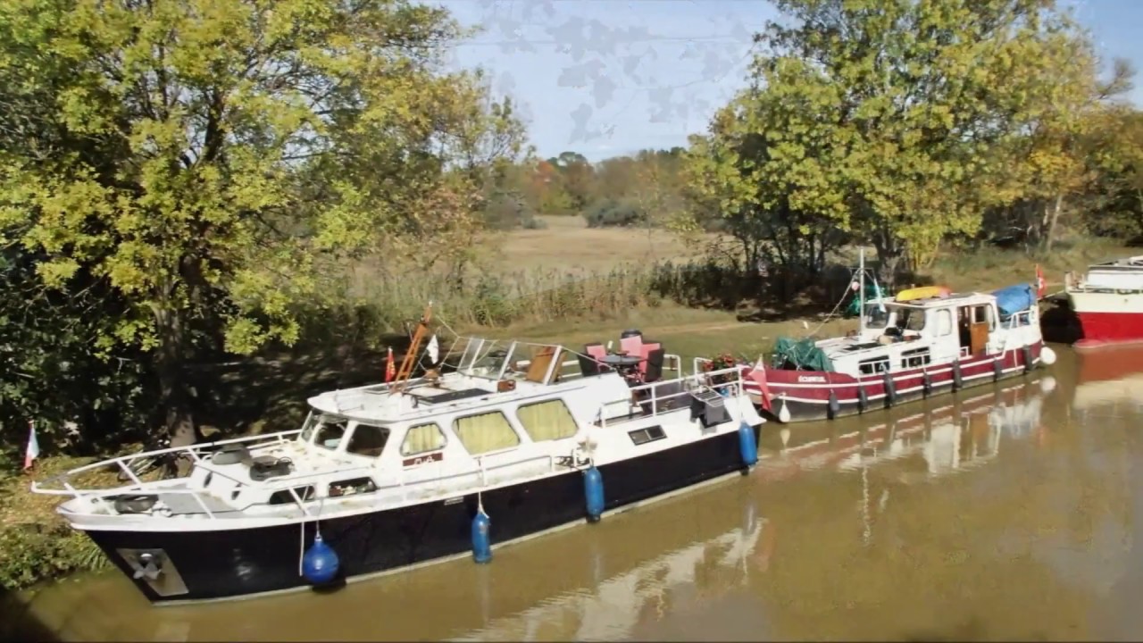 AGDE CANAL du MIDI de l'écluse ronde à Vias