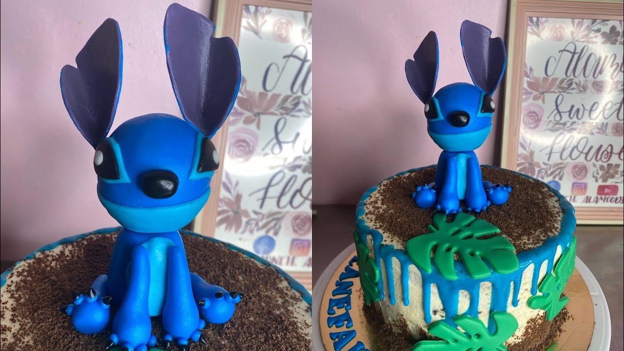 How to make a Stitch fondant cake topper