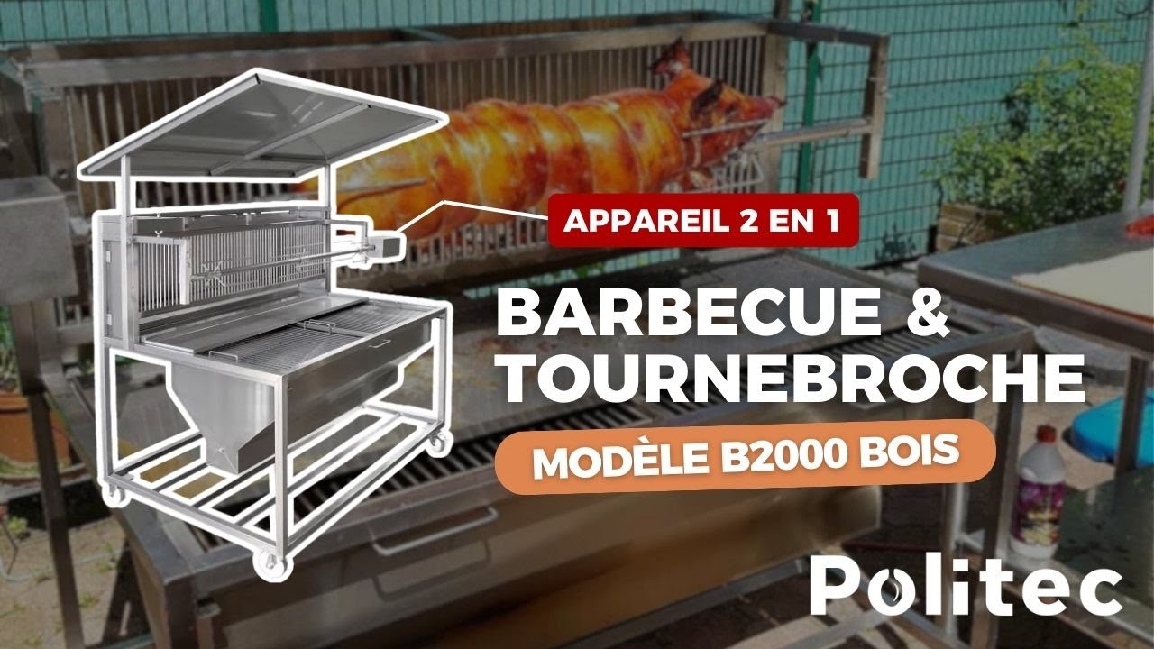 Barbecue & tournebroche : appareil 2 en 1 !