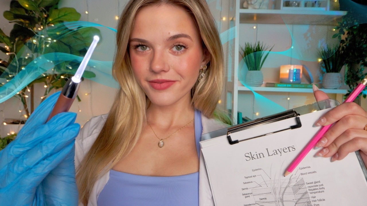 ASMR 1H In-Depth Skin Clinic Roleplay 🩵✨ (face mapping, skin analysis, personal attention, etc)