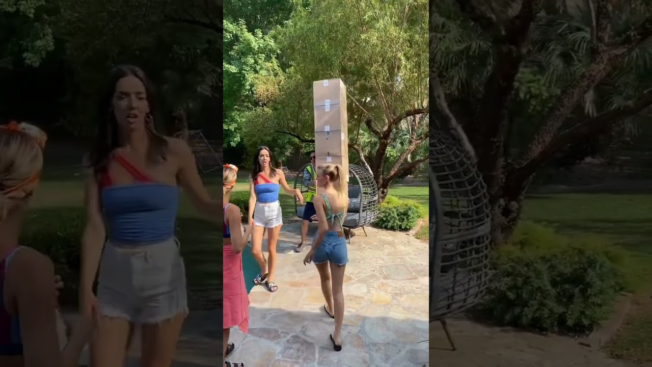 Mean girl falls in pool 🥶😱