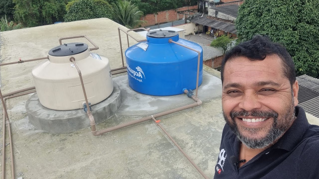 INSTALAÇÃO DA CAIXA DÀGUA DE 5000 LT,1000 LT  E 500 LITROS  COM DETALHES!!!