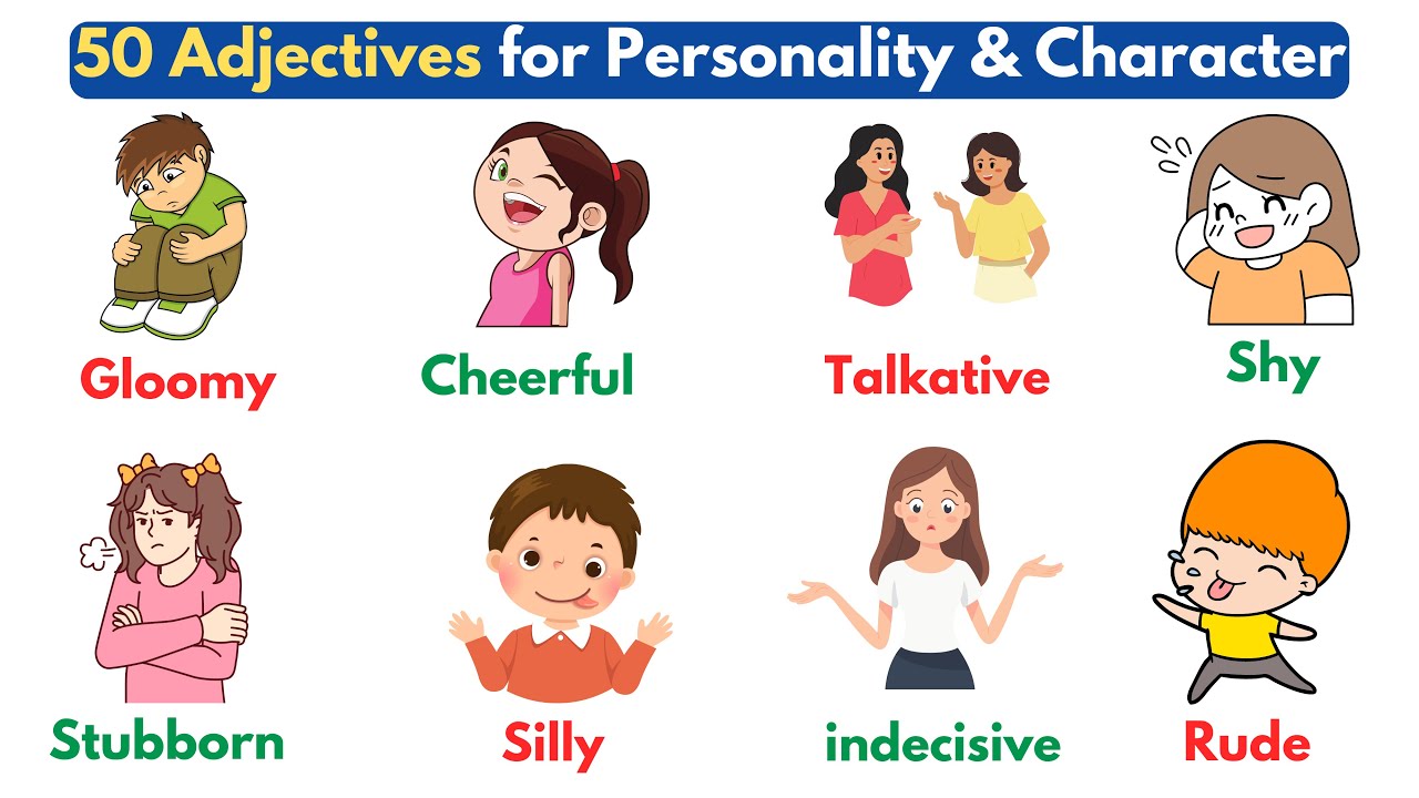 50 Adjectives to Describe Personality & Character | Adjective Words | Vocabulary