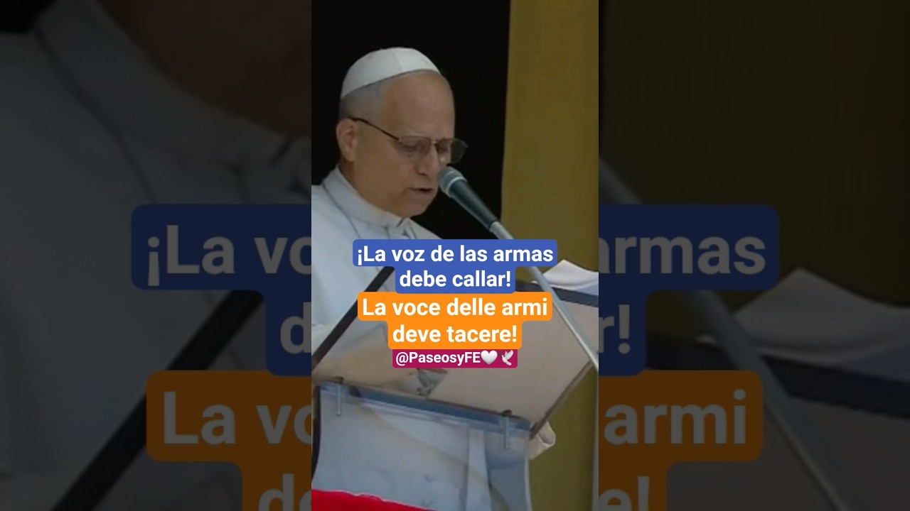 El #conmovedor llamado de #papa Le&oacute;n el domingo 31: &iexcl;La voz de las armas debe callar! 🙏🏻🕊