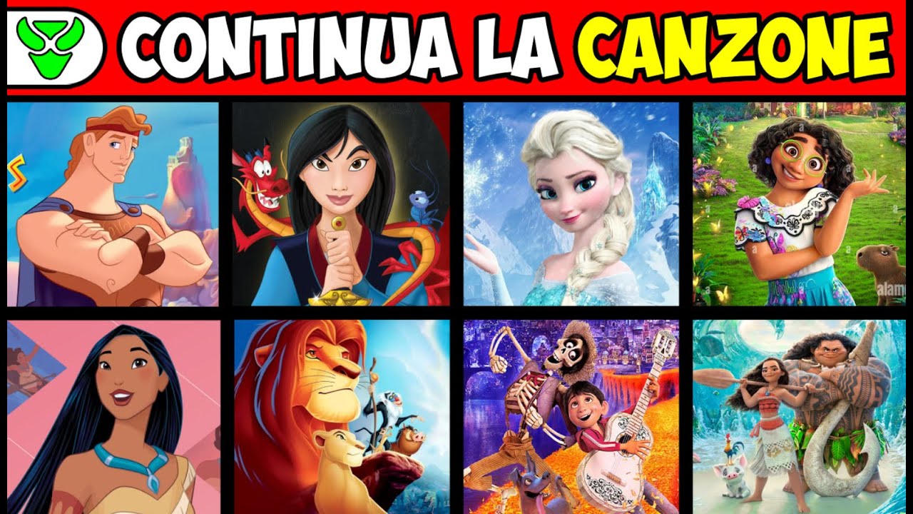 QUIZ - CONTINUA LA CANZONE DEI FILM DISNEY🎵 #quiz #musica #music #2024 #ita #disney #film