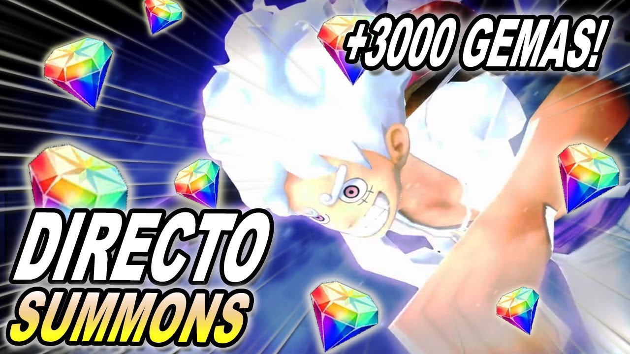 Live! | +3000 Gemas! Luffy G5 Summons tímidas | 4.5 aniversario | 100 millones de descargas | OPBR