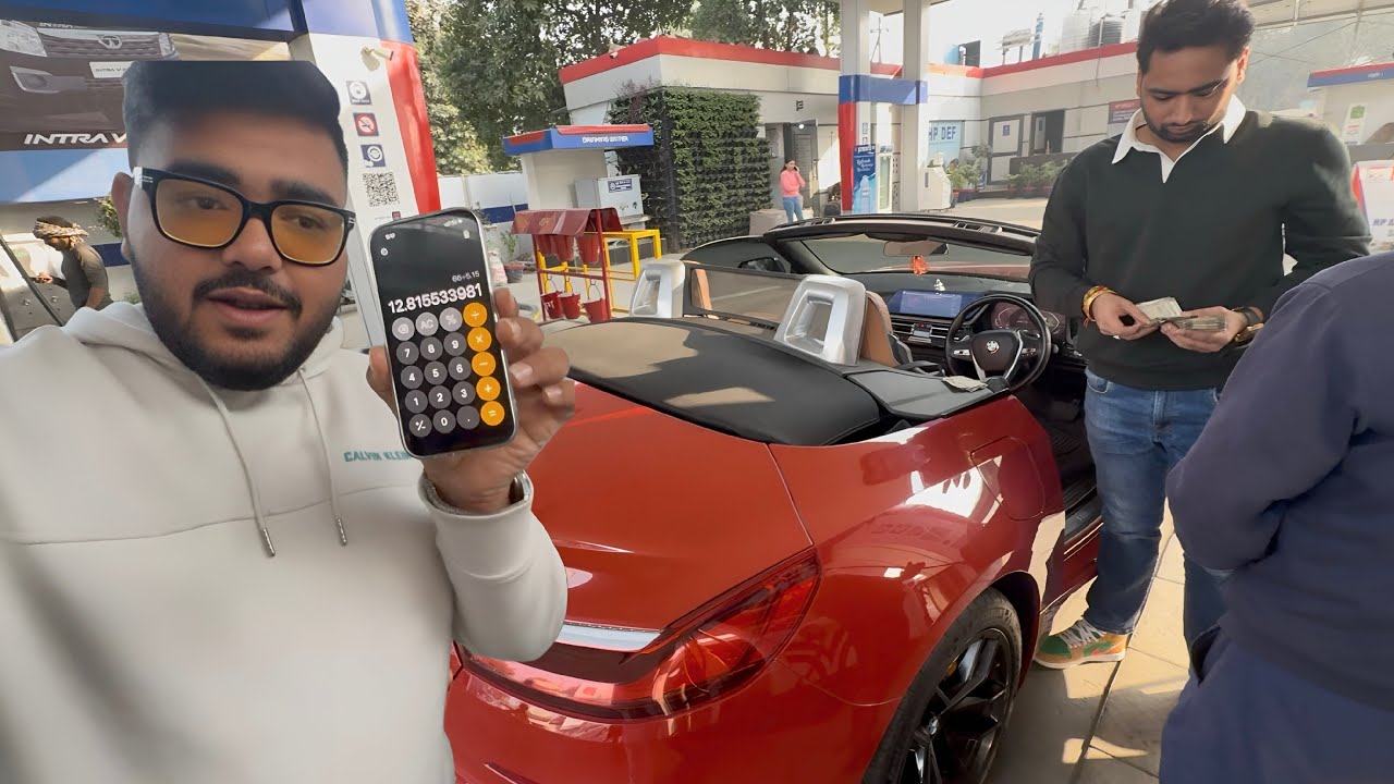 2 seater car ka bhi mileage test kar diya 😂