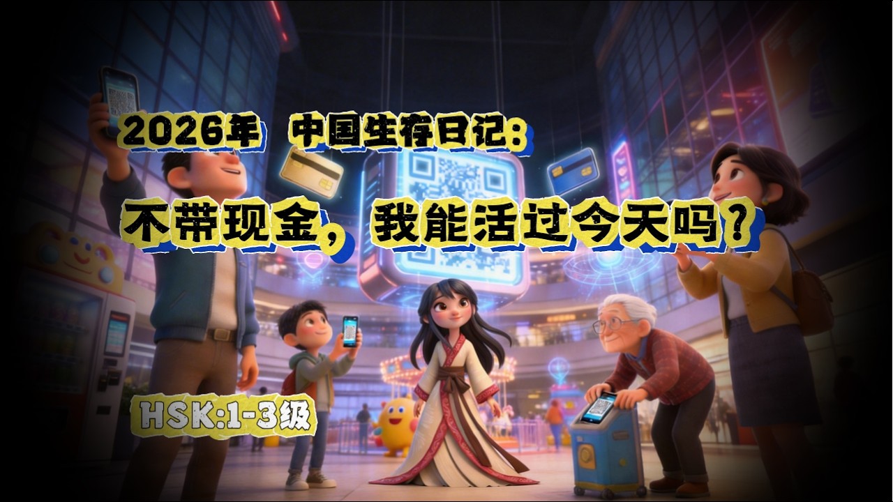 中国数字支付全攻略：扫码、打车、借充电宝 (HSK 1-3 听力) | 说对中文
