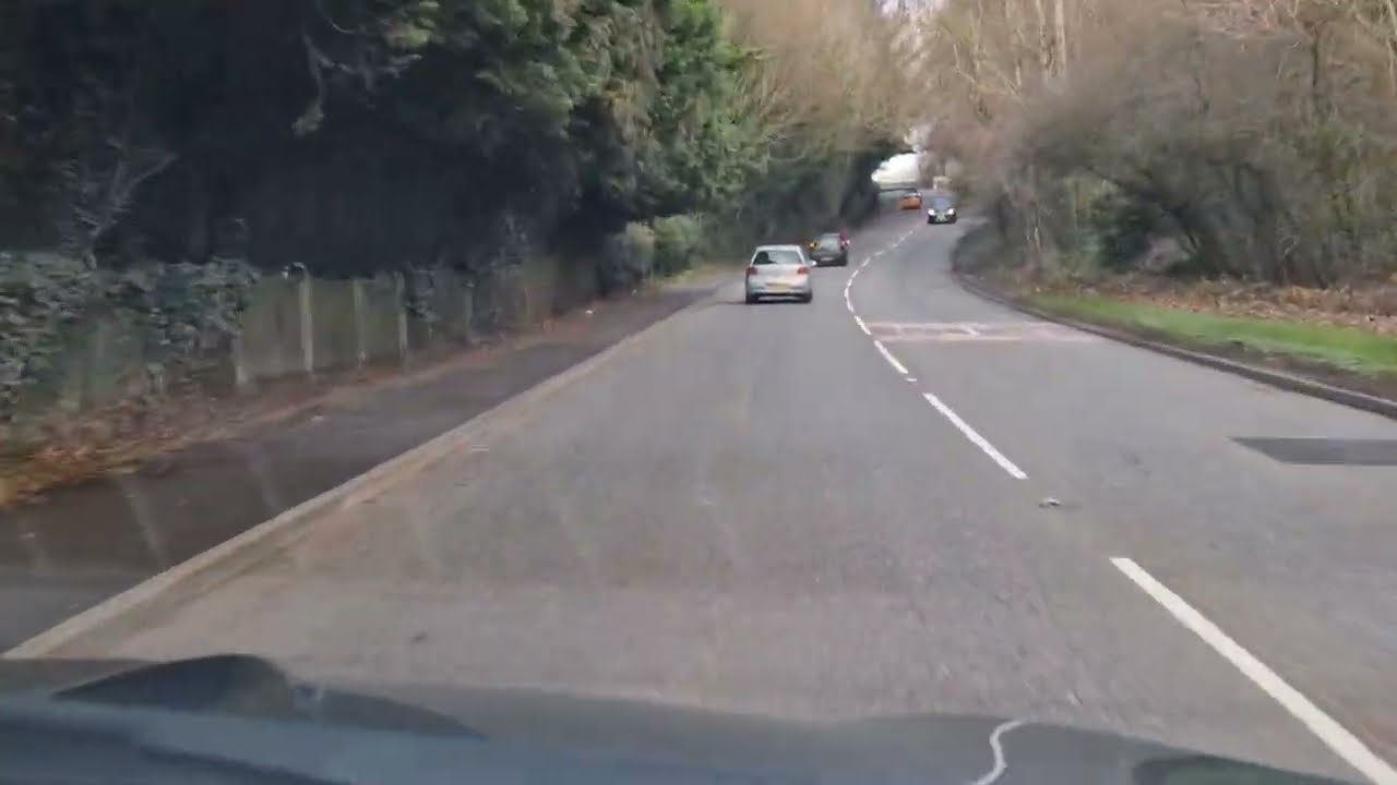 Turning right from a major to a minor road.