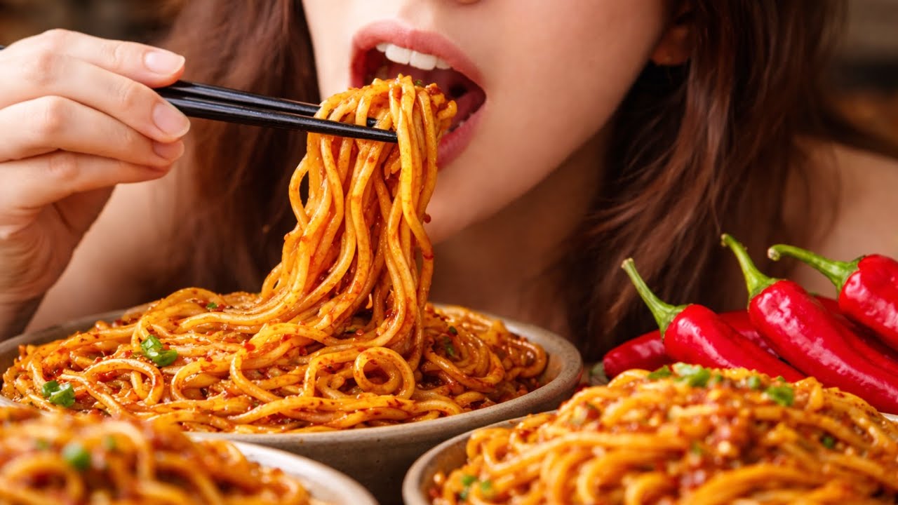 The Crunch on This Chicken Is INSANE 🍗 Noodles Mukbang ASMR