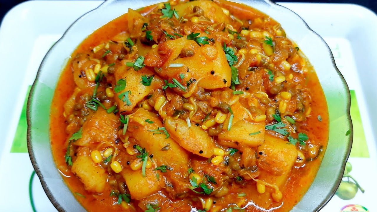 Aloo sprouts masala curry | Vegetable Sprouts currry recipe | Potato Sprouts curry