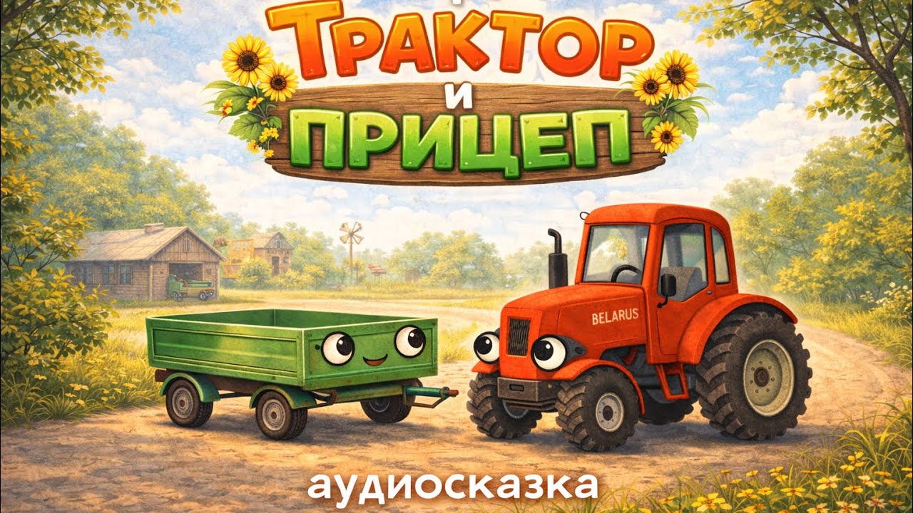 Про трактор и прицеп 🚜💛 Аудиосказка для детей