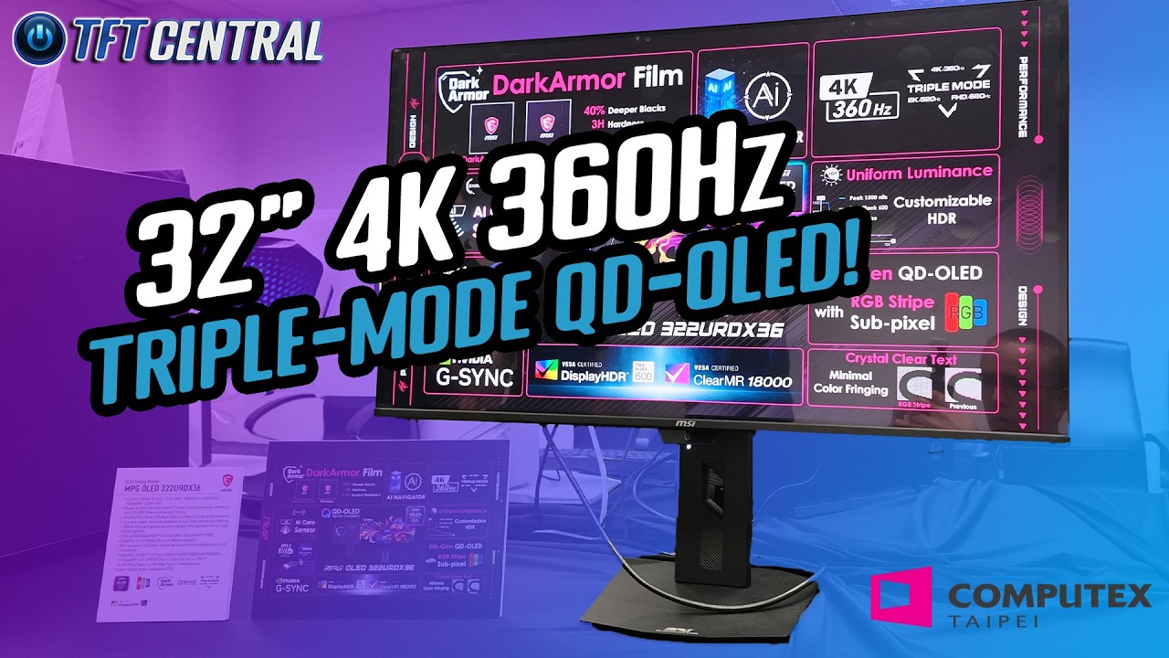 This Looks Insane! The World&rsquo;s First 32&rdquo; 4K 360Hz OLED Monitor [MSI Monitors at Computex 2026]