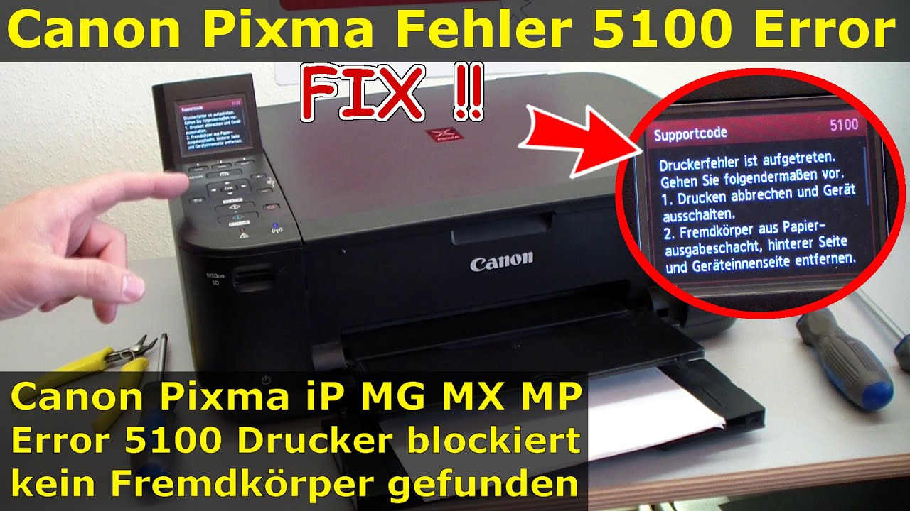Canon Pixma Fehler 5100 Error beheben - FIX - Indexband reinigen