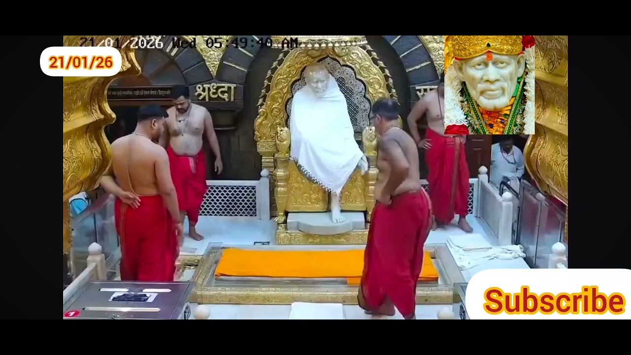 Sai Baba Darshan Live Kakad Arati 21/01/26