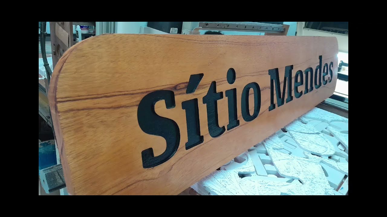 Entalhe na CNC em Madeira placa para Sítio.
