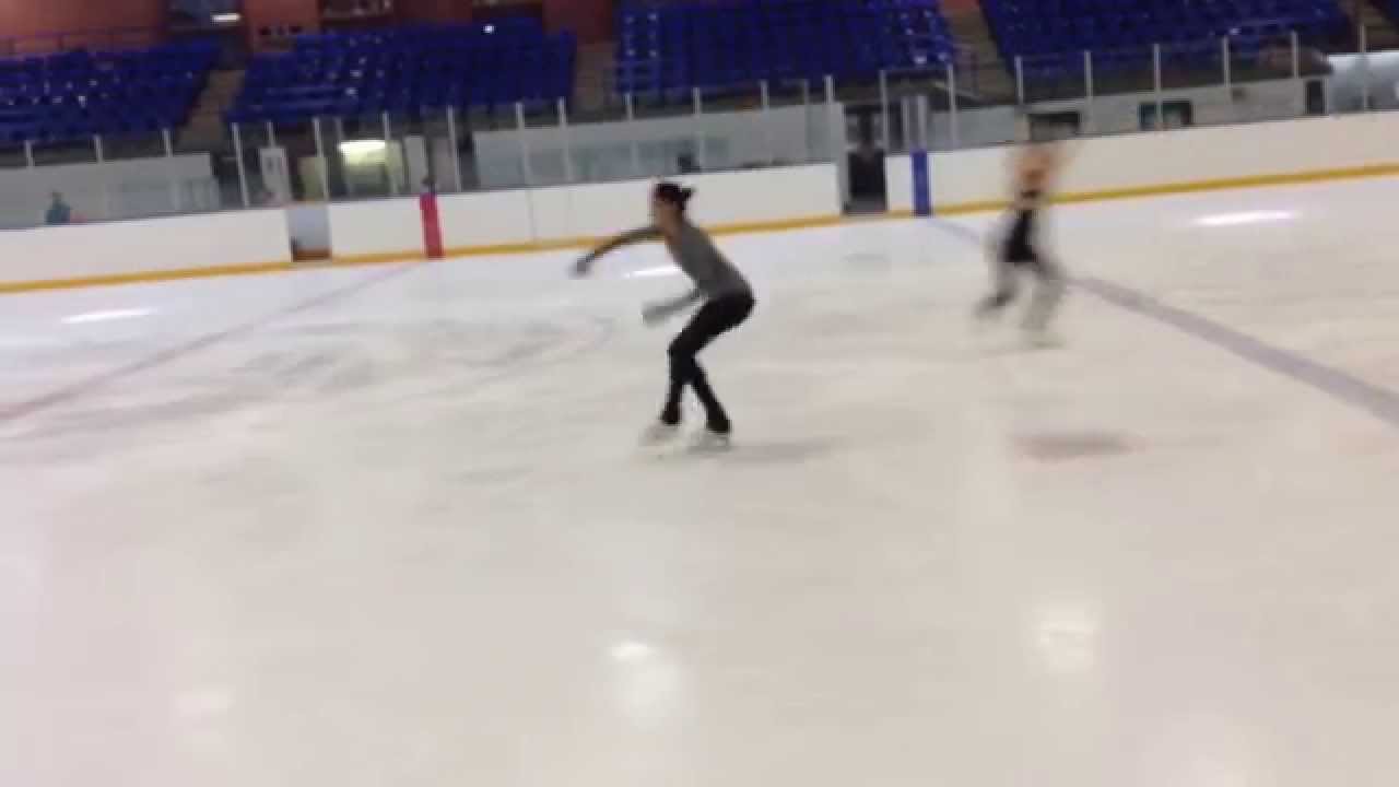 Aina Double Axel + Double Toe Attempt 1