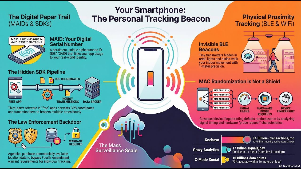 Your Phone Is a Tracking Beacon — BLE, MAIDs & the Data Broker Pipeline